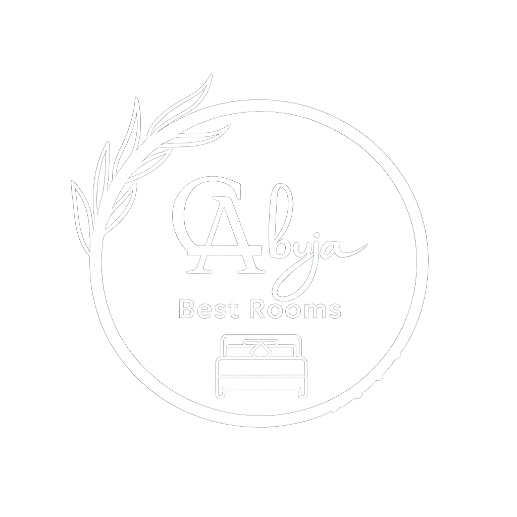 Abuja Best Rooms logo design-White